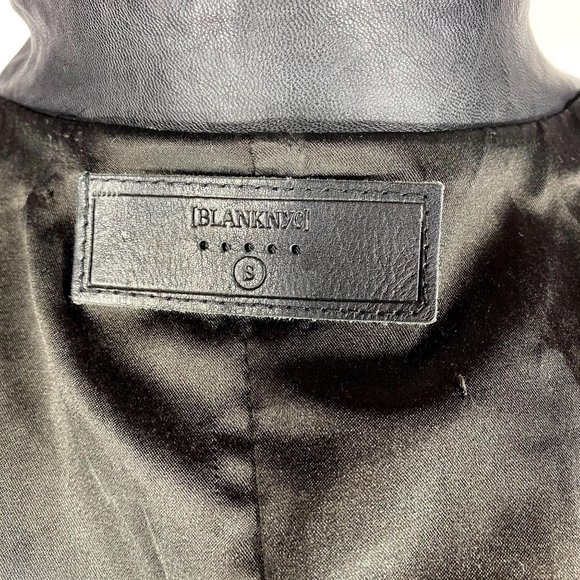 SOLD Blank NYC Black Faux Leather Moto Jacket Sz S - Picture 7 of 9